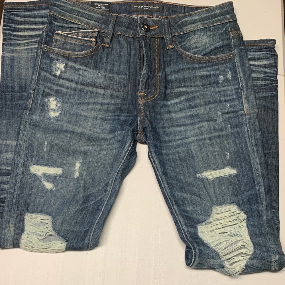 Cult of Individuality Distressed Denim Jeans